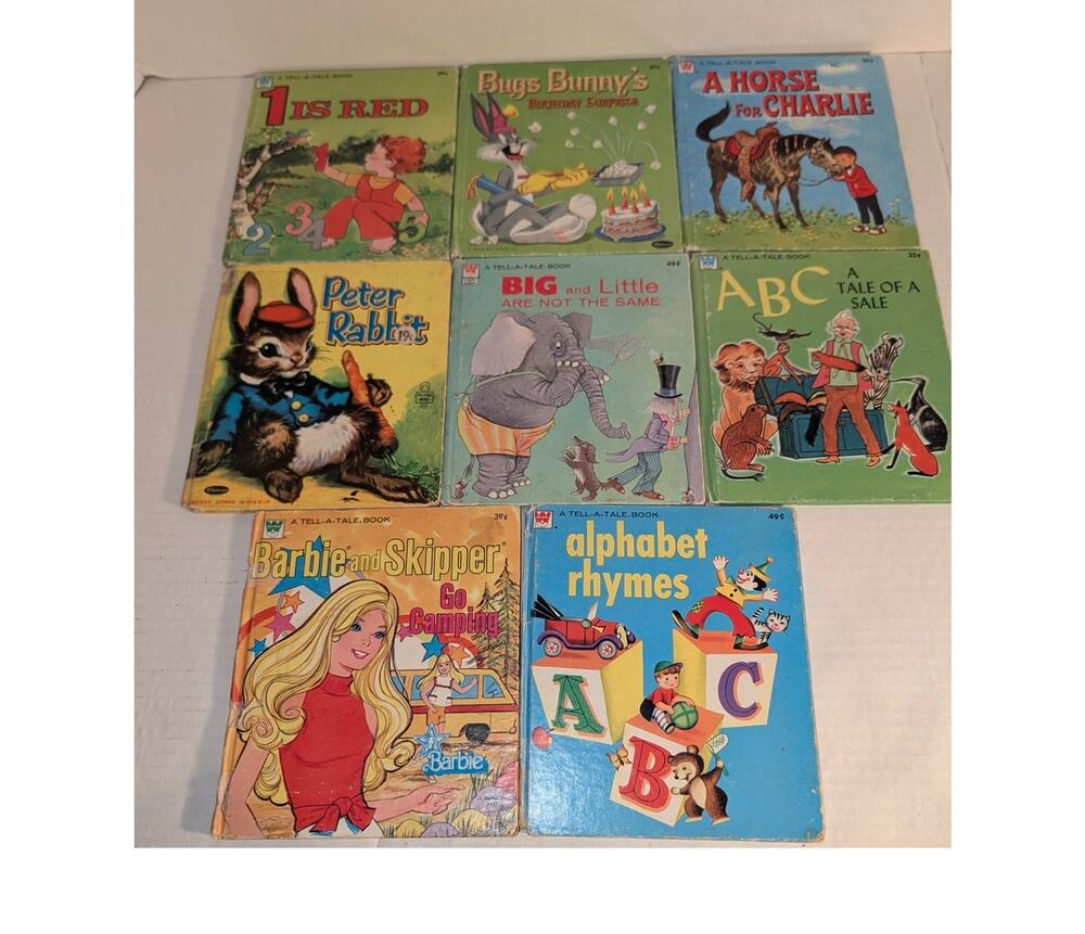 Vintage Lot 9 Early Whitman Tell A Tale Children's Picture Books Peter Rabbit